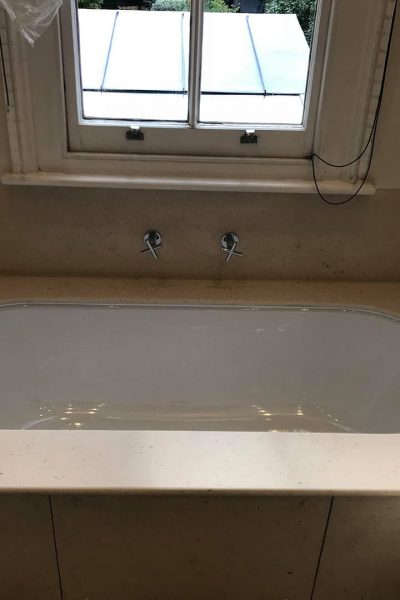 Limestone bath surround restored